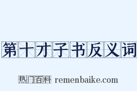第十才子书反义词是什么意思的图片
